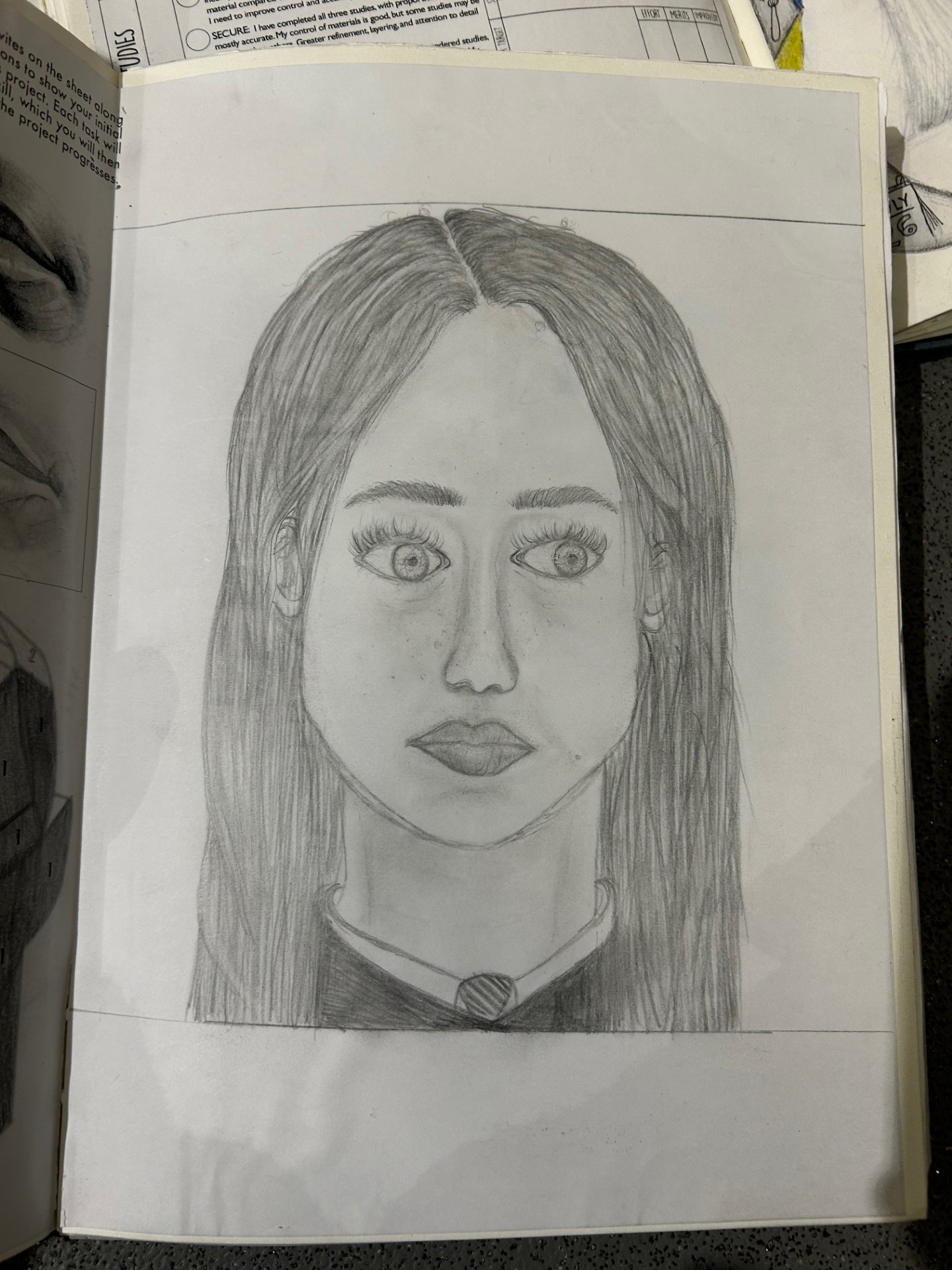 An example of artwork by High School Leckhampton Year 9 student