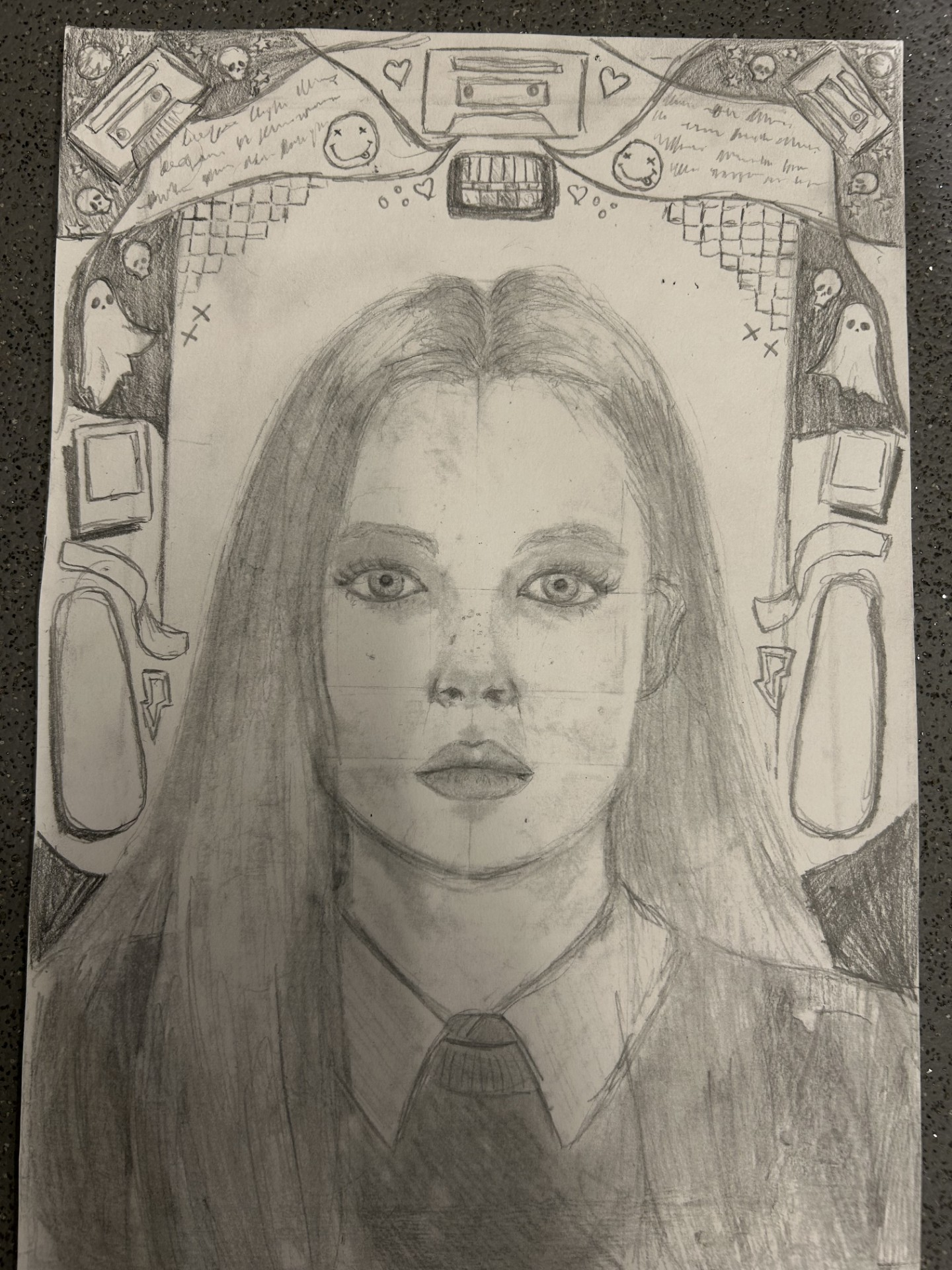 An example of artwork by High School Leckhampton Year 9 student An example of artwork by High School Leckhampton Year 9 student