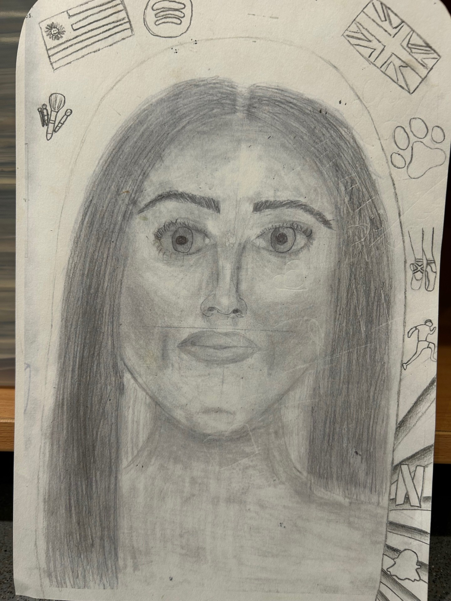 An example of artwork by High School Leckhampton Year 9 student