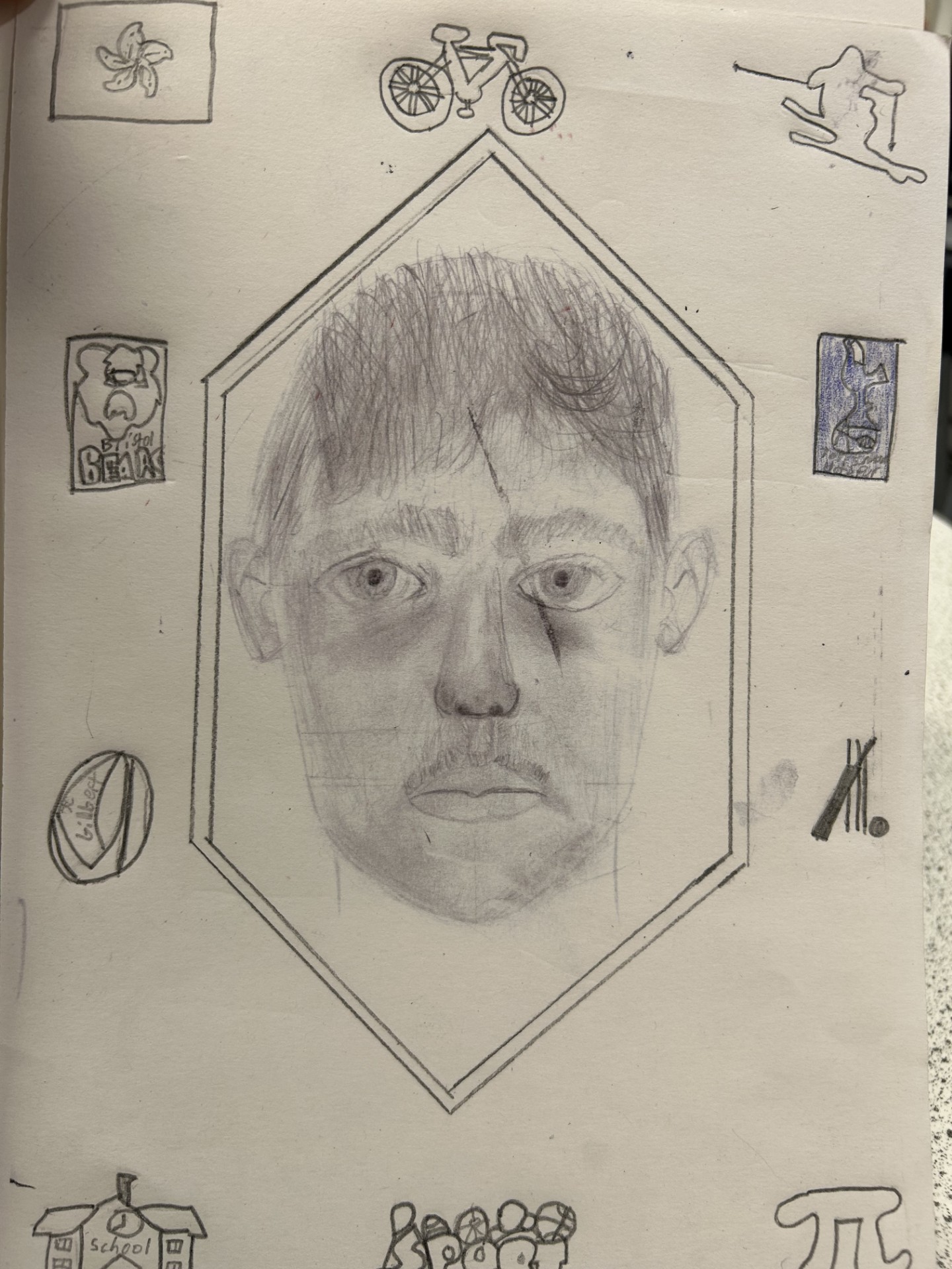 An example of artwork by High School Leckhampton Year 9 student