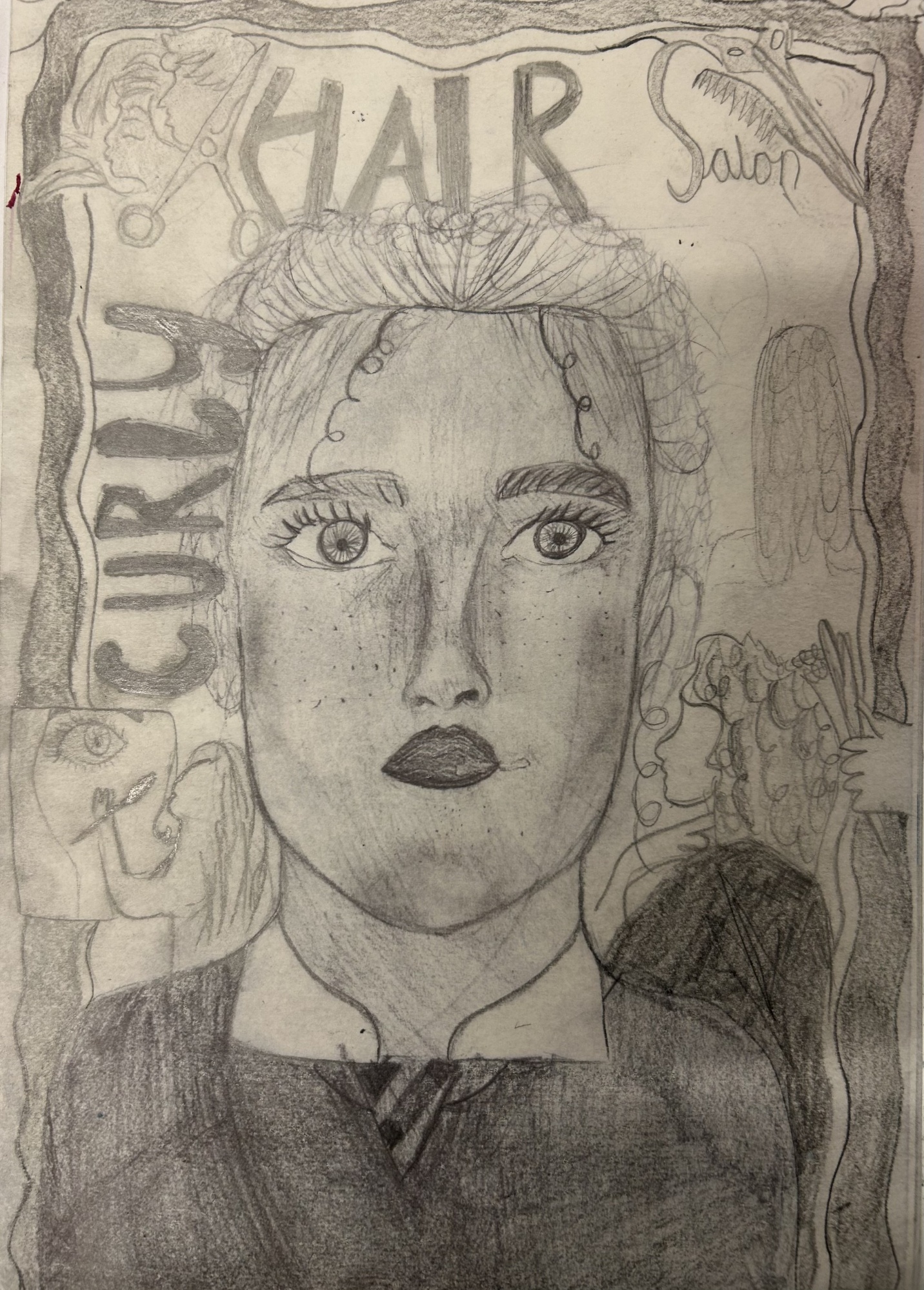 An example of artwork by High School Leckhampton Year 9 student