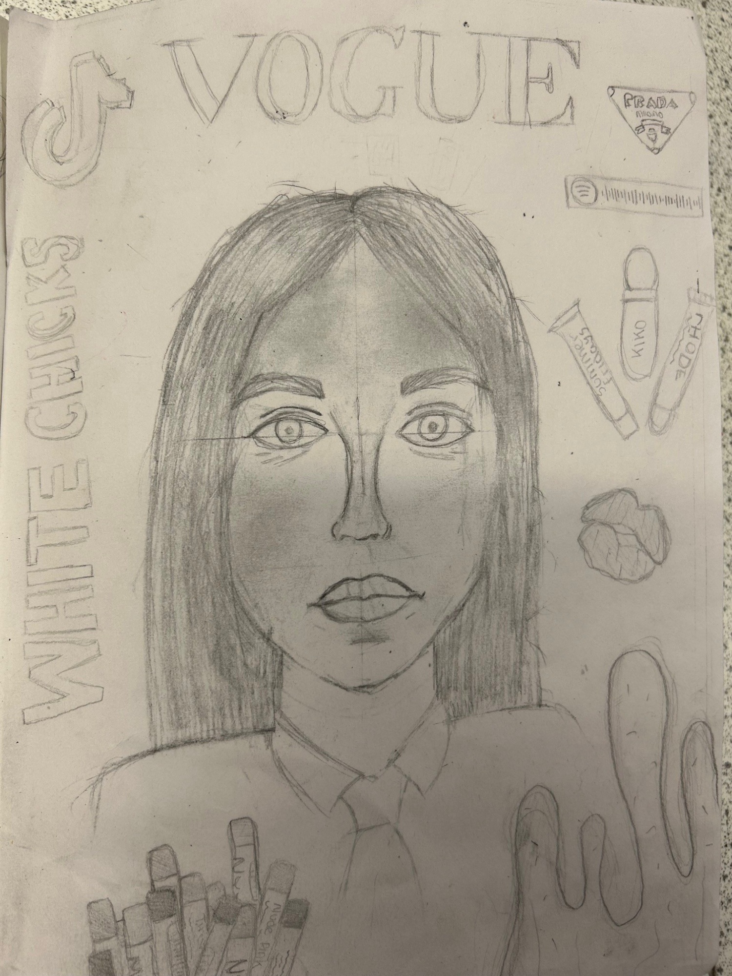 An example of artwork by High School Leckhampton Year 9 student An example of artwork by High School Leckhampton Year 9 student