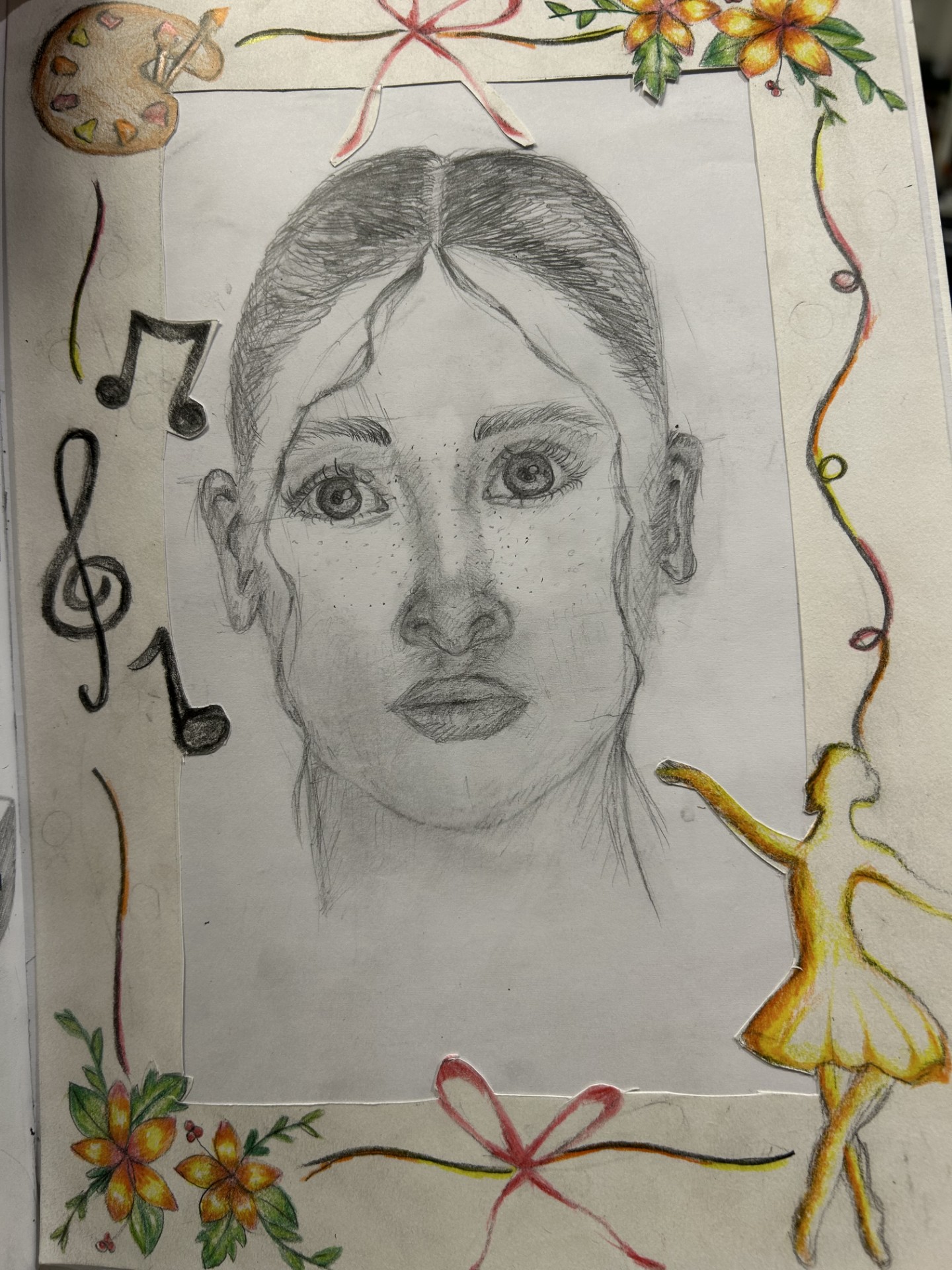 An example of artwork by High School Leckhampton Year 9 student