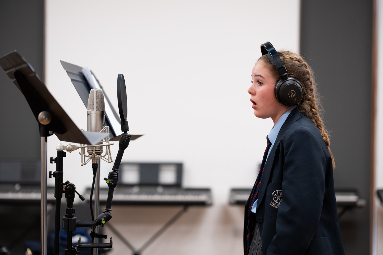 Student singing